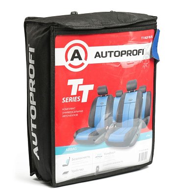 Чехлы AIRBAG 9 предметов чер/синий TT-902M BK/BL АКЦИЯ