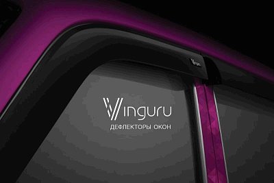 Дефлекторы на боковые стекла Toyota RAV4 IV 2013+ крос нак-е скотч (к-т 4 шт) AFV41813 Vinguru