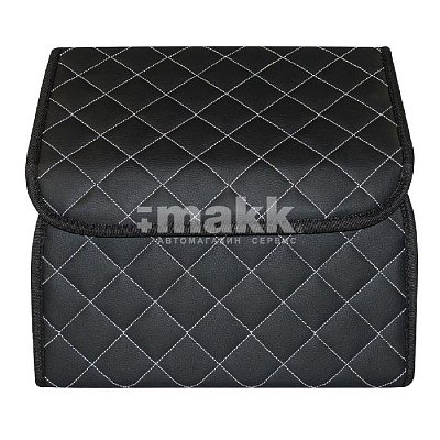 Органайзер в багажник экокожа 30х30х30см черный/белый GS 114323