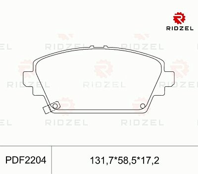 Колодки тормозные передние PDF2204 Ridzel
