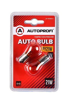 Автолампа PY21W 12V оранж Autoprofi (блистер 2шт.)