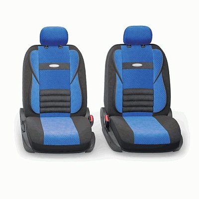 Чехлы Comfort COMBO велюр,11пр.6молн.чёрн./синий р-р М 5шт/уп CMB-1105 BK/BL (M)