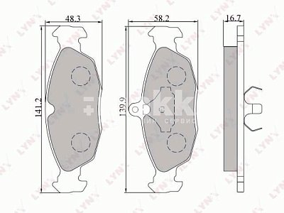 Колодки тормозные передние BD5903 LYNXauto