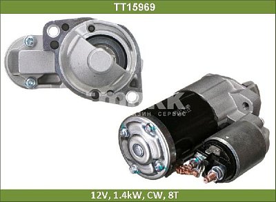 Стартер MMC Lancer -2009 2,0 2,4 TT15969 Tesla Technics