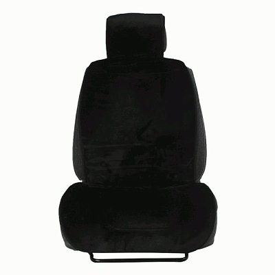 Накидка на сиденье черная GS искусственный мех короткий ворс 1шт