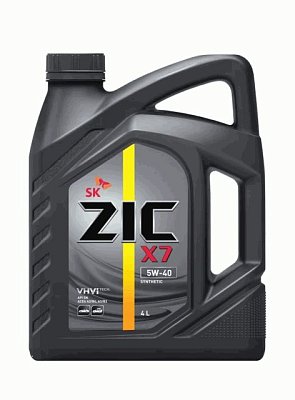 Масло моторное ZIC X7 5W40 синтетическое 4л