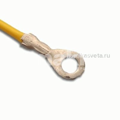 Наконечник кольцевой неизолированный с проводом DEON НК-07540 (M4;1*0,75мм²*110мм)