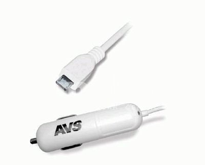 Автомобильное ЗУ microUSB AVS белый CMR-211 1200мA