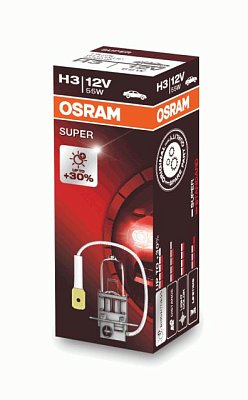 Автолампа H3 12V 55W+30% OSRAM 64151SUP PK22s