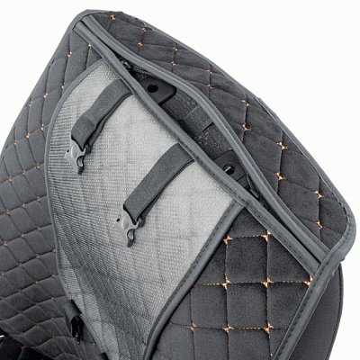 Накидки на сиденье Car Performance передние 2 шт алькантара черн/бежевые CUS-1012 BK/BE