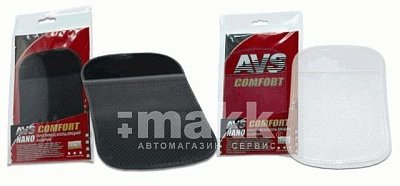 Коврик на панель15х9см AVS nano чёрный NP-002 43183