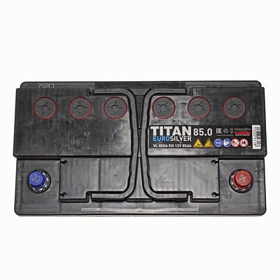 Аккумуляторная батарея 85 Ач Титан Euro Silver о/п низкий 31,4*17,5*17,5