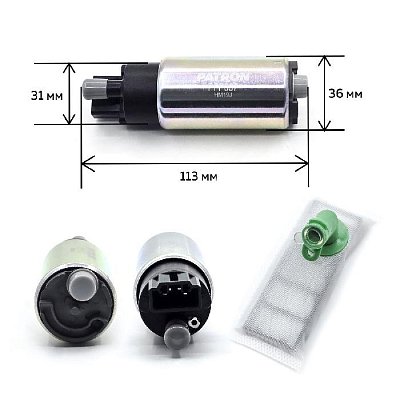 Насос топливный Toyota узкие клеммы 5.5A, 3bar 100 л/ч PFP057 Patron