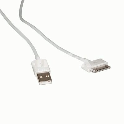 Кабель iPhone 4/iPod/iPad 1/2 30 pin Continent 1м белый DCI-3100WT (box1)