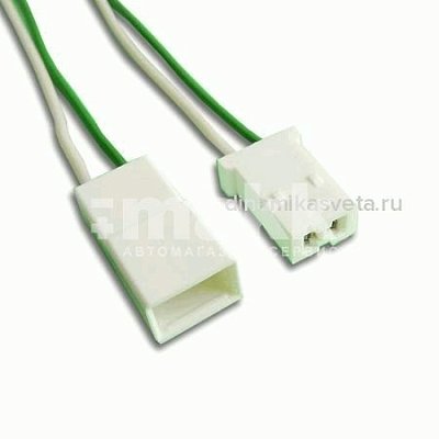 Разъем соединительный 2 контакта АВТОЭЛЕКТРОНИКА 9038-9076СБ в сборе (2,8мм; провод 0,50мм²*110мм)