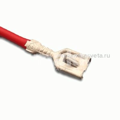 Разъем плоский "мама" неизолированный с замком с проводом DEON РП-МЗ-15063 (6,3мм;1*1,50мм²*110мм)