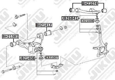 Сайлентблок Toyota Land Cruiser 150 Lexus GX460 BH21381 JIKIU