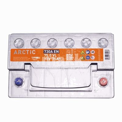 Аккумуляторная батарея 75 Ач Титан Arctic Silver о/п  27,6*17,5*19