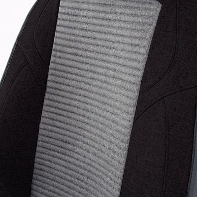 Накидки на сиденье Car Performance передние 2 шт  fiberflax черн/серые 10шт/уп CUS-3024 BK/GY