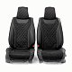 Накидки на сиденье Car Performance передние 2 шт алькантара + экокожа черные CUS-3044 BK/BK