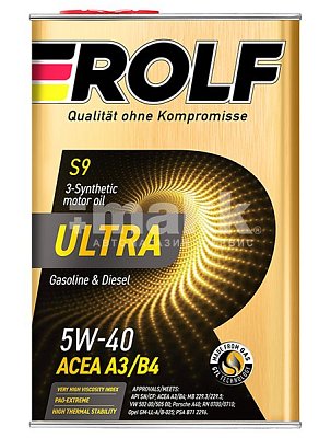 Масло моторное ROLF ULTRA 5W40 синт A3/B4 SN/CF 1л металл