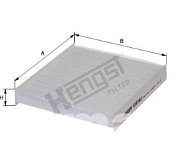 Фильтр салонный Hengst E3914LI (CU 22 011) Lada Vesta, Renault Sandero, Lada Vesta