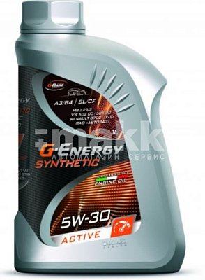 Масло моторное G-Energy Synthetic Active 5W30 синт. API SL/CF ACEA A3/B4 1л