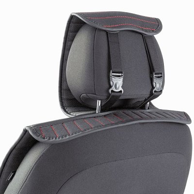 Накидки на сиденье Car Performance передние 2 шт алькантара черн/красные 5шт/уп CUS-1022 BK/RD