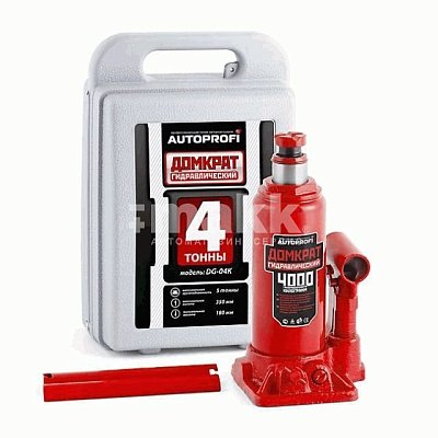 Домкрат  4т подъем 350 мм гидравлический бутылочный в кейсе Autoprofi DG-04K