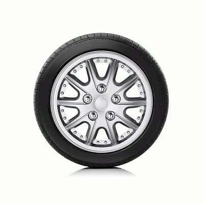 Колпаки Autoprofi  пластик регулир обод к-т 4пр металлик 16"(400мм) 4шт/уп WC-2025 SILVER (16)
