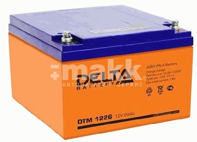 Аккумуляторная батарея Delta 12В 26 Ач DTM 1226