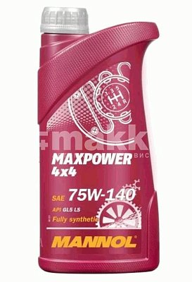 Масло трансмиссионное Mannol Maxpower 4x4 75W140 синт 1л