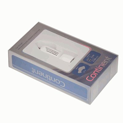 Автомобильное ЗУ USB*2 2А Continent белый без кабеля ZA20-292WT (box3)