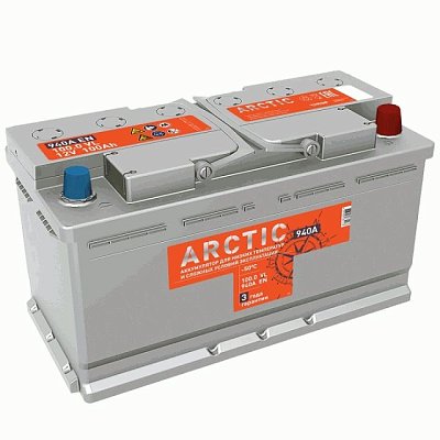 Аккумуляторная батарея 100 Ач Титан Arctic Silver о/п  35,2*17,5*19