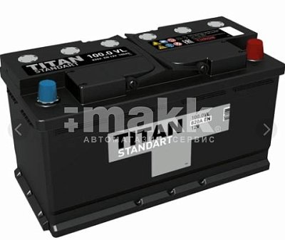 Аккумуляторная батарея 100 Ач Титан Standart о/п  35,2*17,5*19,0