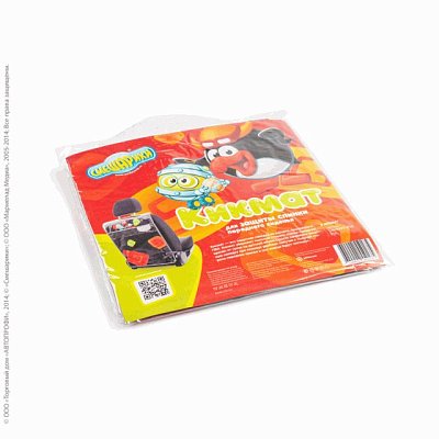 Защита спинки сидения/кикмат Смешарики прозрачный ПВХ чёрн/тём.серый SM/KMT-010 Pin