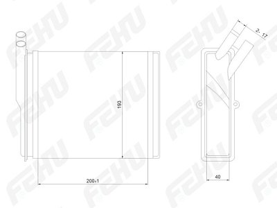 Радиатор отопителя ВАЗ 2123 Chevrolet Niva FRH1068m Fehu