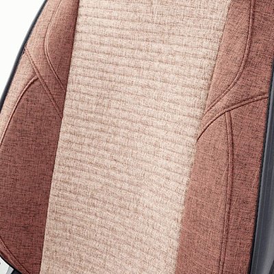 Накидки на сиденье Car Performance передние 2 шт  fiberflax коф/бежевые 10шт/уп CUS-3024 COFFEE/BE