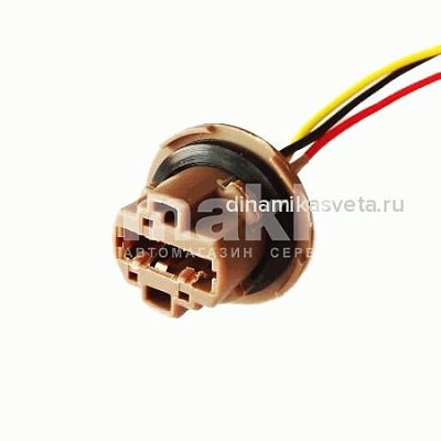 Патрон DEON DC-7443-01 для автолампы W21/5W,7443 цоколь W3x16q тип 1 с проводом