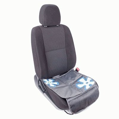 Накидка защитная SM/COV-010 GY/BL под детское кресло на сиденье СМЕШАРИКИ