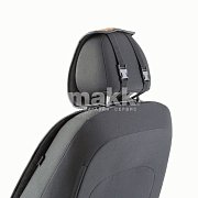 Накидки на сиденье Car Performance передние 2 шт  fiberflax беж/коричневые 5шт/уп CUS-1052 BR/BE