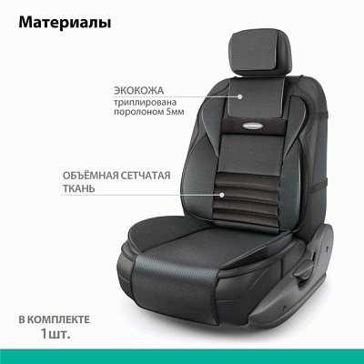 Накидка на сиденье MULTI COMFORT ортопедическая MLT-320G BK