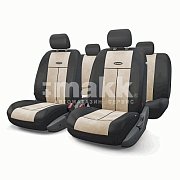 Чехлы AIRBAG полиэстер/велюр, 9 предметов, черный/св.бежевый 6шт/уп TT-902V BK/L.BE