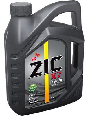 Масло моторное ZIC X7 Diesel 10W40 синтетическое 4л