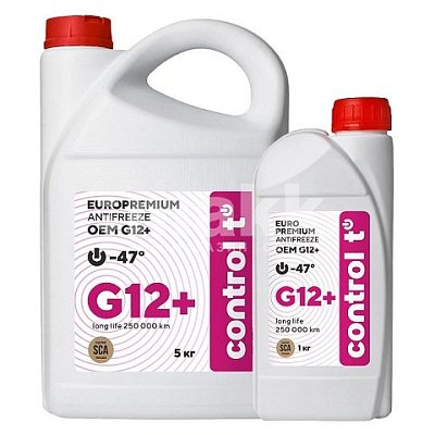 Антифриз  Control T Europremium (-47) G12+ розовый  5кг АКЦИЯ 5+1 в пленке