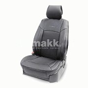 Накидка на сиденье AUTOPROFI каркасная экокожа HIT-310G BK/BK