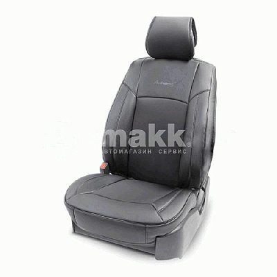 Накидка на сиденье AUTOPROFI каркасная экокожа HIT-310G BK/BK