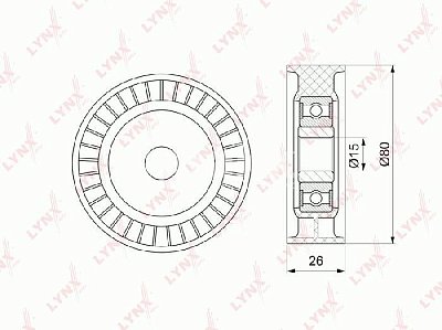 Ролик приводного ремня SsangYong PB-5340 Lynx