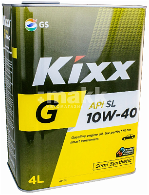 Масло моторное Kixx G SL 10W40  полусинтетическое 4л 