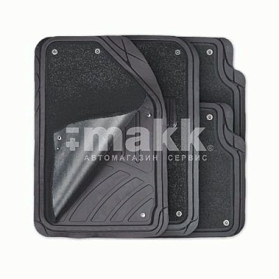 Комплект салонных ковриков focus-2 с отстёгивающимся ковролином TER-420 BK